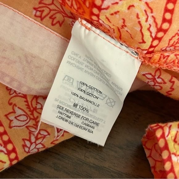 ❤️ J. Crew Orange Cream Relaxed Blouse with Mandarin Collar 4 - Picture 7 of 11